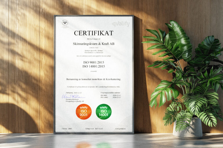 Certifierade enligt ISO